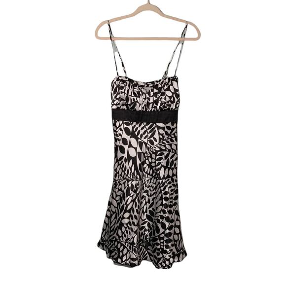 SPEECHLESS‎ Juniors Sz 9 Black White Leaf Print Dress A-Line Knee Length Straps - Picture 1 of 10